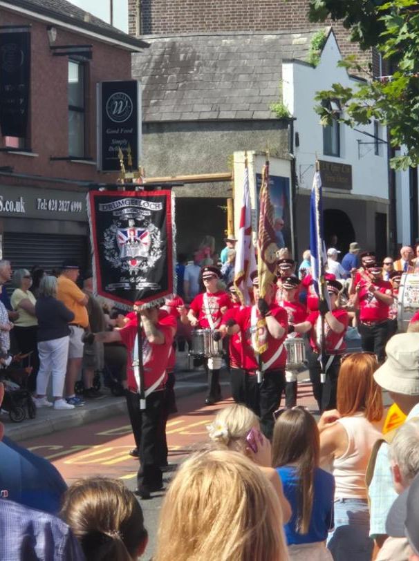 Drums and banners on parade
