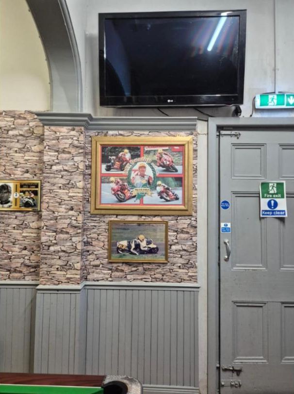 Pictures of Joey racing on the walls