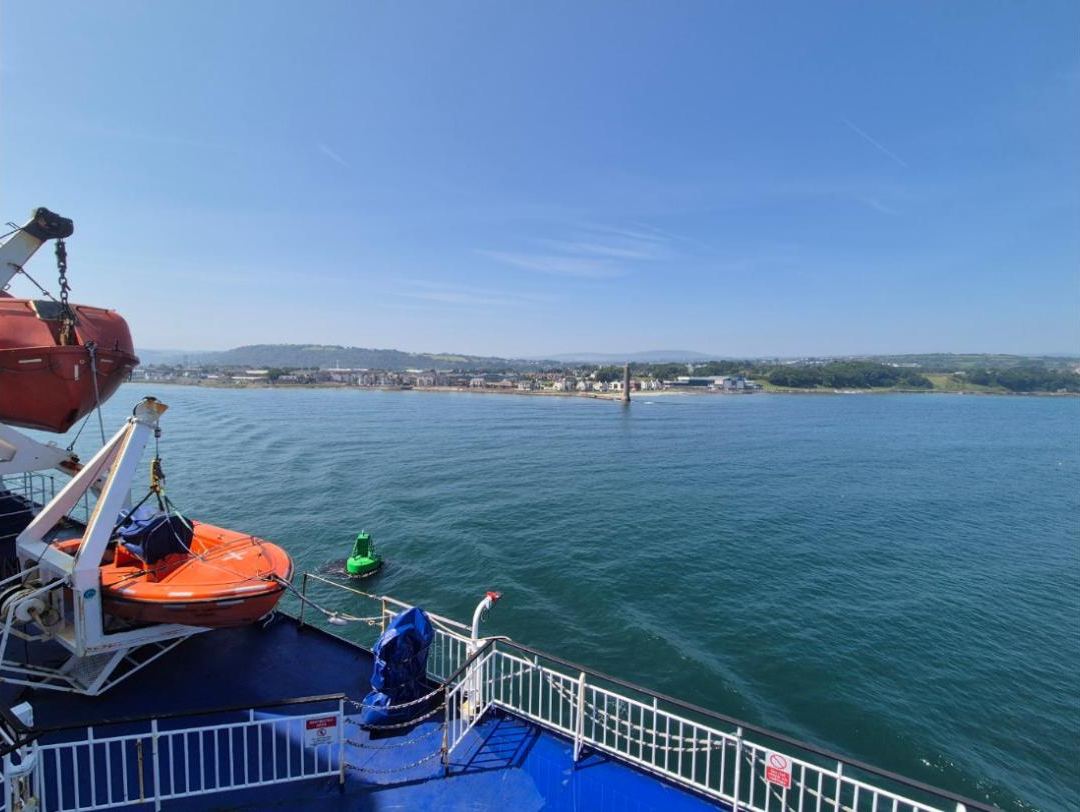 Last look at the Antrim coast from the deck