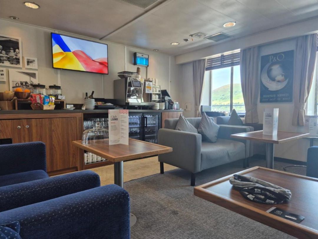 The lounge on the ferry over