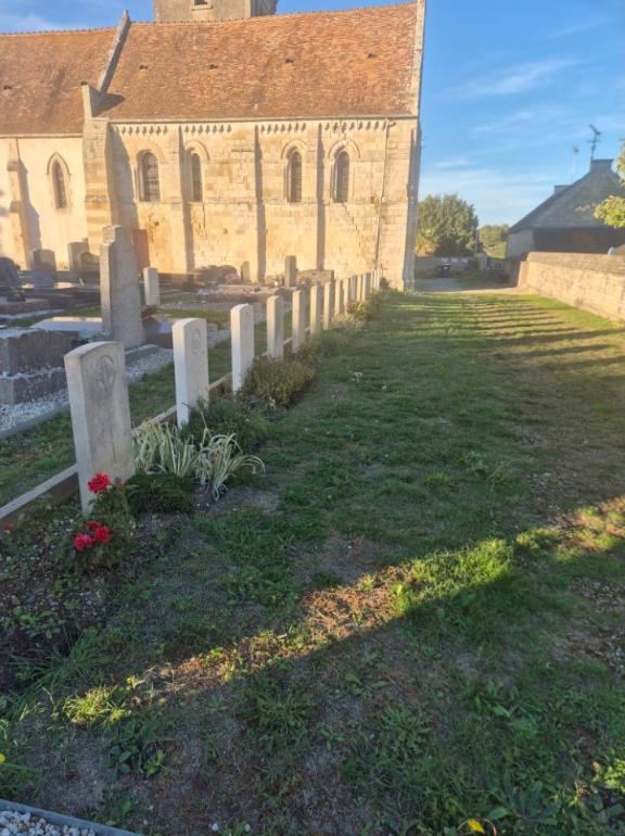 War graves by the church wall