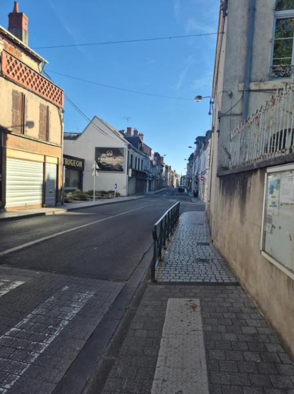 Empty street in the evening sun