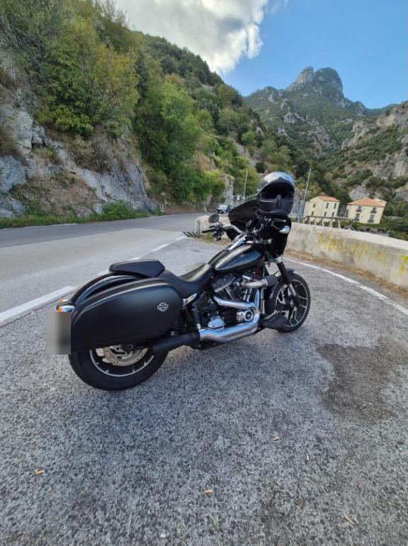 The bike on the Amalfi coast road