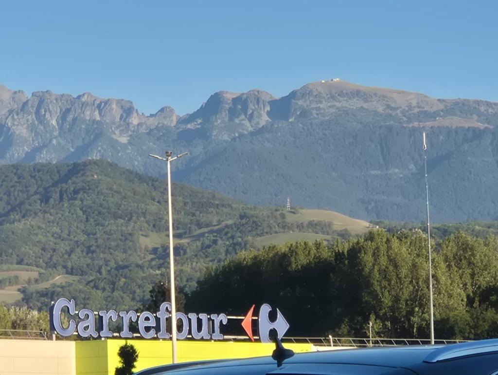 Chartreuse mountains above the town
