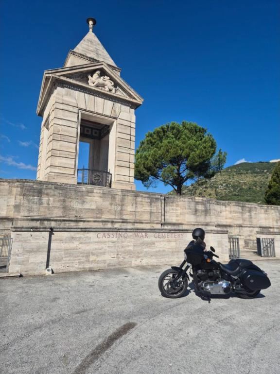 The bike at the cemetery gate