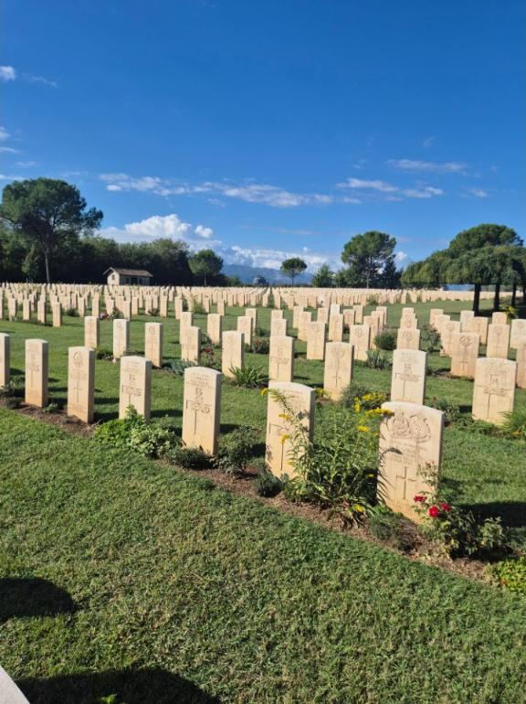 Rows of headstones