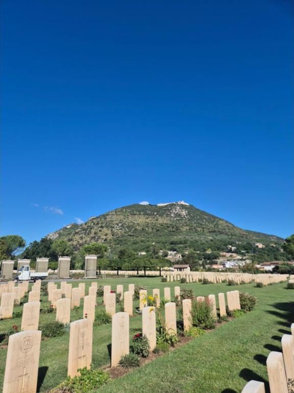 Headstones and the abbey hill
