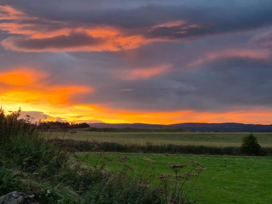 Sunset over the fields