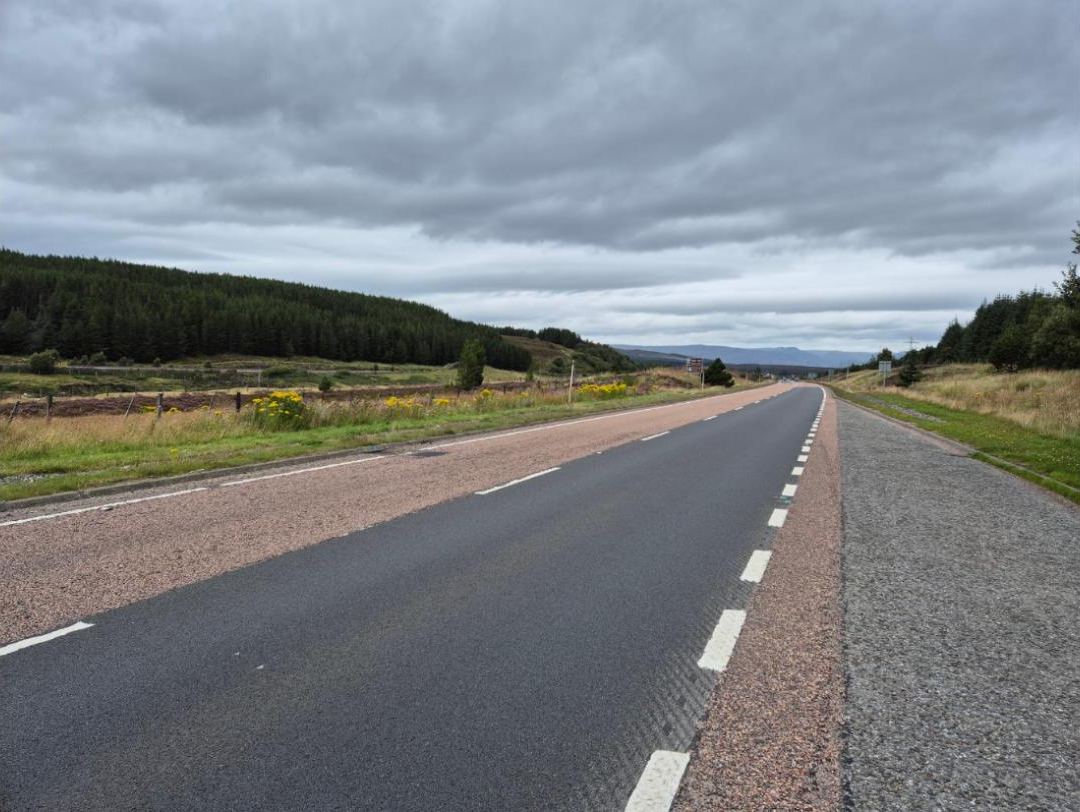The A9 heading south