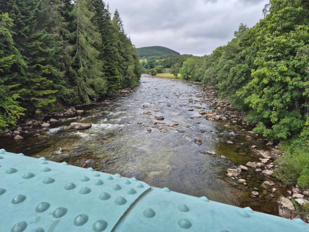 The river from the bridge on the way in
