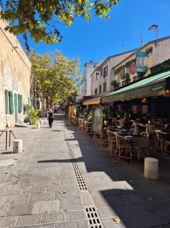 Café street in old Antibes