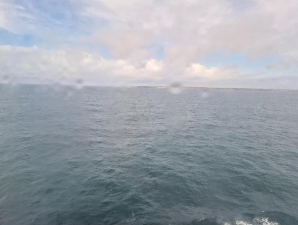 Open sea on the second day of the crossing