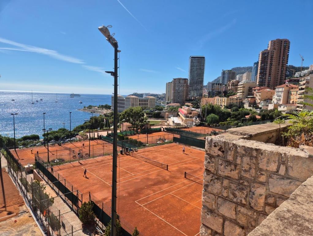Monaco from above the tennis courts